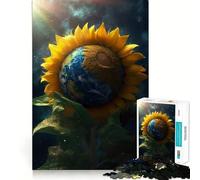 Puzzle da 1000 pezzi Girasole Terra Galassia Sole per adolescenti Giocattolo cognitivo Divertimento lento Bordo premium Scegli Babbo Natale Desiderio 38x52cm
