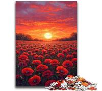 Puzzle da 1000 pezzi "Girasoli al tramonto" per adulti e adolescenti, gioco stimolante e interazione tra genitori e figli, 50x75cm