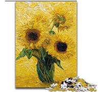 Puzzle da 1000 pezzi "Girasoli di notte" di Van Gogh, regalo per adulti, per ammazzare il tempo durante le vacanze e rafforzare l'amore tra coppie (26x38cm)