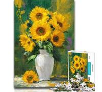 Puzzle da 1000 pezzi Girasoli in un vaso Puzzle per adolescenti 1000 pezzi, gioco stimolante e gioco per famiglie Regali di Babbo Natale segreto 50x75cm