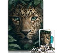 Puzzle da 1000 pezzi "Giungla leopardo" per adulti e adolescenti, giocattolo educativo, divertenti giochi per famiglie, decorazione unica per la casa (75x50cm)