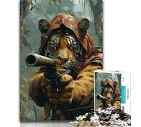 Puzzle da 1000 pezzi "Giungla leopardo" per adulti e adolescenti, giochi educativi, decorazioni per la casa, ideale come regalo per tutta la famiglia (38x26cm)