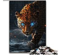 Puzzle da 1000 pezzi "Giungla Leopardo" Puzzle da 1000 pezzi adatto per compleanni, Halloween, Ringraziamento, Pasqua (dimensioni 50x75cm)