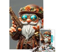 Puzzle da 1000 pezzi "Gnomo Pistolero" - Difficile e stimolante - Decorazione per la casa - Gioco interattivo per maggiori di 14 anni (50x75cm)