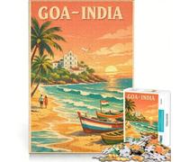 Puzzle da 1000 pezzi Goa India Travel | 75x50cm Una sfida difficile Migliorare l'amore tra le coppie Rafforzare l'amore tra le coppie