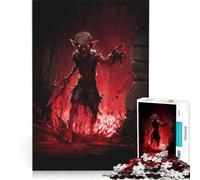 Puzzle da 1000 pezzi "Goblin Sanguinario con Coltello", gioco rompicapo, decorazione per la casa, con pezzi di forma casuale completamente ad incastro 38x52cm