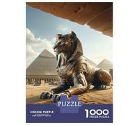 Puzzle Da 1000 Pezzi Golden Egyptian Sphinx Statue-1 Puzzle Per Adulti Gioco Pratico Vacanza A Casa Passatempo Natale Compleanno Regali 70x50cm/1000pcs