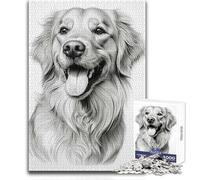 Puzzle da 1000 pezzi Golden Retriever per adolescenti, gioco di pensiero logico interattivo, ideale come regalo per occasioni memorabili, dimensioni 50x75cm