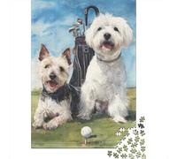 Puzzle Da 1000 Pezzi Golfing Dogs Art Print Puzzle Per Adulti Giocattoli Antistress Regali Per Donne Regali Unici Di Compleanno E Altro 38x26cm/1000pcs