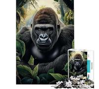 Puzzle da 1000 pezzi - Gorilla nella giungla Difficile e stimolante ma divertente e umoristico Gioco impossibile per ragazzi dai 14 anni in su (38x26cm)