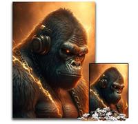 Puzzle da 1000 pezzi "Gorilla Producer", puzzle da casa, attività per feste, compleanni e serate di giochi in famiglia, 50x75CM/19,68x29,52 pollici