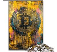 Puzzle da 1000 pezzi Graffiti Bitcoin, difficile da completare ma divertente e spiritoso, regalo di compleanno, regalo, decorazione murale (50x75cm)