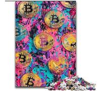 Puzzle da 1000 pezzi Graffiti Bitcoin, per bambini dai 14 anni in su, giochi divertenti, attività divertenti a casa, regali di compleanno, regali da viaggio (26x38cm)