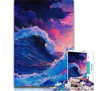 Puzzle da 1000 pezzi Grande onda di Kanagawa Puzzle da 1000 pezzi per adolescenti, giochi educativi Decorazione per la casa Collezione di artisti, Belle arti 50x75cm