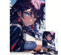 Puzzle da 1000 pezzi "Grattacielo blu" per adulti e ragazzi, ideale per migliorare la memoria, rilassare la mente e creare un'atmosfera magica Regalo di Natale 38x26cm