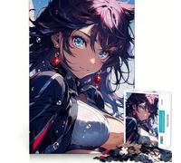 Puzzle da 1000 pezzi "Grattacielo blu" per adulti e ragazzi, ideale per migliorare la memoria, rilassare la mente e creare un'atmosfera magica Regalo di Natale 38x26cm