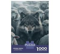Puzzle Da 1000 Pezzi Gray Wolf Sheep Leader Puzzle Per Adulti Gioco Rompicapo Migliora La Memoria Regali Unici Per Compleanno E Natale 38x26cm/1000pcs
