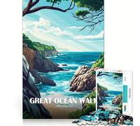 Puzzle da 1000 pezzi Great Ocean Walk Australia Coastal View Gioco di assemblaggio pulito Regalo intelligente Gioco rilassante Decorazione natalizia Regalo (50x75cm)