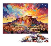 Puzzle da 1000 pezzi Grecia colorata Puzzle di Atene per adulti Puzzle di carta Ottimi regali per Natale 1000 pezzi (38x26 cm)