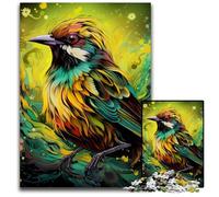 Puzzle da 1000 pezzi "Green Sparrow" per adulti, gioco creativo per famiglie e decorazioni per la casa, regalo di Natale perfetto per adolescenti, 26X38CM/10,23x14,96 pollici.