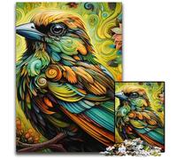 Puzzle da 1000 pezzi "Green Sparrow" per adulti, ideale per gli innamorati, perfetto regalo di Natale, Capodanno e San Valentino, 50x75CM/19,68x29,52 pollici.