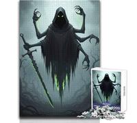 Puzzle da 1000 pezzi Grim Reaper nella foresta oscura, giocattolo, gioco intellettuale, educativo, regalo per compleanni, dimensioni 38x52cm