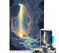 Puzzle da 1000 pezzi "Grotta della Foresta Magica" gioco rompicapo rilassante e stimolante per l'intelletto ideale come regalo per tutta la famiglia 38x26cm