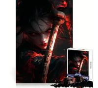 Puzzle da 1000 pezzi "Guerriera dagli occhi rossi" per adolescenti, ideale per migliorare la memoria, alleviare la tensione e creare un'opera d'arte di pregio (38x26cm)