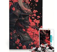 Puzzle da 1000 pezzi "Guerrieri Samurai tra i ciliegi in fiore" gioco rompicapo attività per tutta la famiglia con poster abbinato e foglio di curiosità 38x26cm