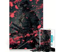 Puzzle da 1000 pezzi "Guerrieri Samurai tra i ciliegi in fiore" per adolescenti, facile da costruire, per il tempo libero, con incastri precisi, regalo di Babbo Natale (38x26cm)