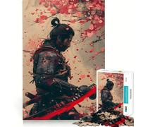 Puzzle da 1000 pezzi "Guerrieri Samurai tra i ciliegi in fiore" per adolescenti Rafforza la memoria, calma e rilassa Bordo di qualità Regalo perfetto (38x52cm)
