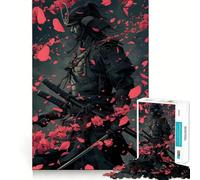 Puzzle da 1000 pezzi "Guerrieri Samurai tra i ciliegi in fiore" per adulti e ragazzi, gioco rilassante e stimolante, ideale come regalo per le vacanze (50x75cm)