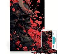 Puzzle da 1000 pezzi "Guerrieri Samurai tra i ciliegi in fiore" per adulti, ideale per migliorare la memoria e alleviare l'ansia, con bordi netti, perfetto come decorazione da parete (38x26cm)