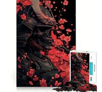 Puzzle da 1000 pezzi Guerrieri Samurai tra i ciliegi in fiore per ragazzi, gioco di logica, attività per tutta la famiglia, taglio di qualità, (50x75cm)