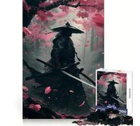Puzzle da 1000 pezzi "Guerrieri Samurai tra i ciliegi in fiore" per ragazzi, gioco stimolante per la mente, hobby tranquillo, taglio preciso, regalo stagionale (38x52cm)