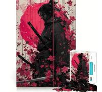 Puzzle da 1000 pezzi "Guerrieri Samurai tra i ciliegi in fiore" per ragazzi, ideale per migliorare la memoria, rilassarsi e divertirsi, con bordi precisi Regalo creativo (50x75cm)