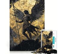 Puzzle da 1000 pezzi "Guerriero alato con lancia" per ragazzi,gioco di abilità mentale,taglio laser per un incastro perfetto,rilassante attività di gruppo al chiuso (38x26cm)