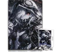 Puzzle da 1000 pezzi, guerriero anime oscuro, rilassante, solitario, momento tranquillo, taglio preciso, giocattolo da gioco, dimensioni 50x75cm