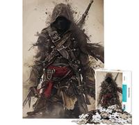 Puzzle da 1000 pezzi - Guerriero Assassino ad acquerello giocattolo educativo per l'apprendimento sfida impegnativa idee regalo (dimensioni 38x52cm)