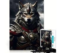 Puzzle da 1000 pezzi "Guerriero con Armatura del Lupo" per adulti,gioco di problem solving,taglio di qualità professionale,rilassante attività di gruppo al chiuso (38x26cm)