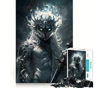 Puzzle da 1000 pezzi "Guerriero dai capelli bianchi",sfida mentale,taglio di alta precisione,divertente passatempo (38x52cm)