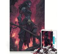 Puzzle da 1000 pezzi: Guerriero Elfo Oscuro tra le Rovine, Giocattolo fai da te, Sfida difficile, con pezzi di forma casuale completamente ad incastro 38x26cm