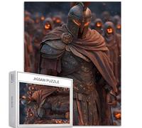 Puzzle da 1000 pezzi Guerriero greco in armatura per adulti Halloween Fantasy Scene Art Puzzle colorato fai da te per la decorazione della casa Regali Puzzle Famiglia Perfetto per serate di gioco 50 ×