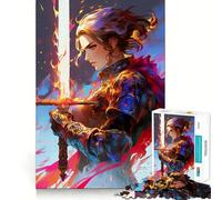 Puzzle da 1000 pezzi "Guerriero Mistico Cavaliere" per adulti, ideale per concentrazione e relax, con bordi netti, perfetto per creare un desiderio di Babbo Natale (50x75cm)