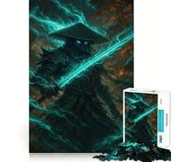 Puzzle da 1000 pezzi "Guerriero mistico con spada luminosa" per ragazzi, ideale per migliorare la memoria, senza stress, con design e assemblaggio rilassanti, un regalo speciale (38x52cm)