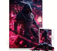 Puzzle da 1000 pezzi "Guerriero Ombra con Katana" per adolescenti, gioco stimolante e divertente, ideale per il relax, con incastri precisi, perfetto come regalo di Natale 50x75cm