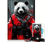 Puzzle da 1000 pezzi "Guerriero Panda Stoico" per Adolescenti, Gioco di Sfida Mentale, Relax, Taglio Preciso, Opera d'Arte da Esporre 38x26cm