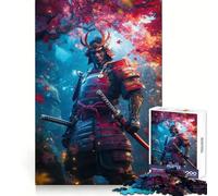 Puzzle da 1000 pezzi "Guerriero Samurai in Autunno" per adolescenti, migliora la memoria, rilassa la mente, ha bordi netti ed è un regalo creativo (50x75cm)