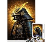 Puzzle da 1000 pezzi Guerriero Samurai in Luce Dorata Gioco Divertente Vacanza Abituale Passatempo Decorazione per la Casa Giocattolo Migliorare l'Amore tra le Coppie (50X75cm)