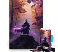 Puzzle da 1000 pezzi "Guerriero Samurai Mistico" per adolescenti, gioco di logica e abilità, divertimento condiviso, taglio preciso, decorazione da parete (38x52cm)